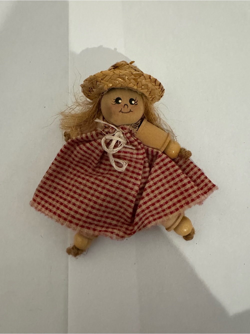 VTG Hand Made Prairie Girl Made With Mini Spools-4.5”
